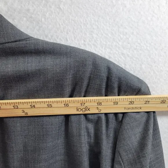 Lauren Ralph Lauren Gray 100% Wool Natural Stretch Sports Jacket Size 48R 11924 - Picture 10 of 10